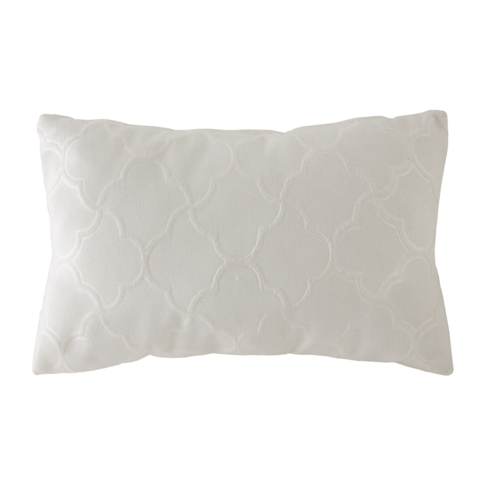Lot de 2 housses de coussin jacquard DORYA-B 30x50 cm écru
