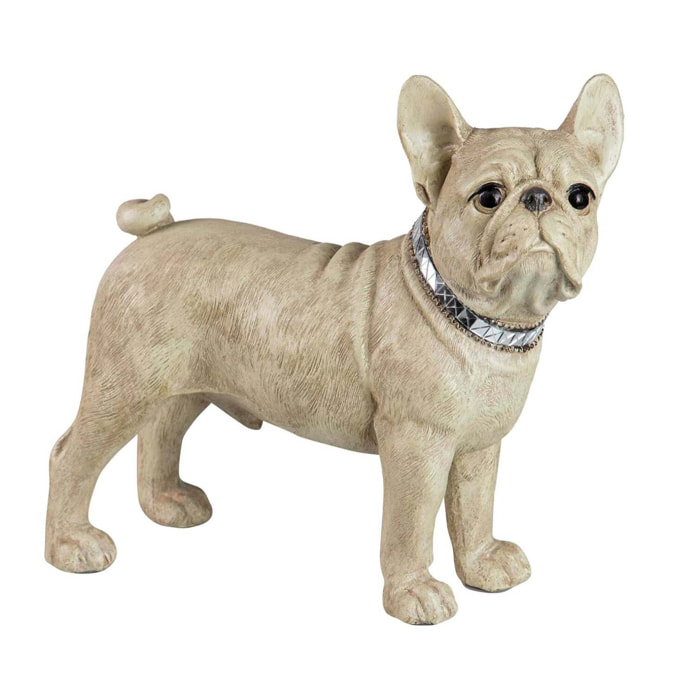 Figura Perro Bulldog Frances Resina 33x16x30 Cm