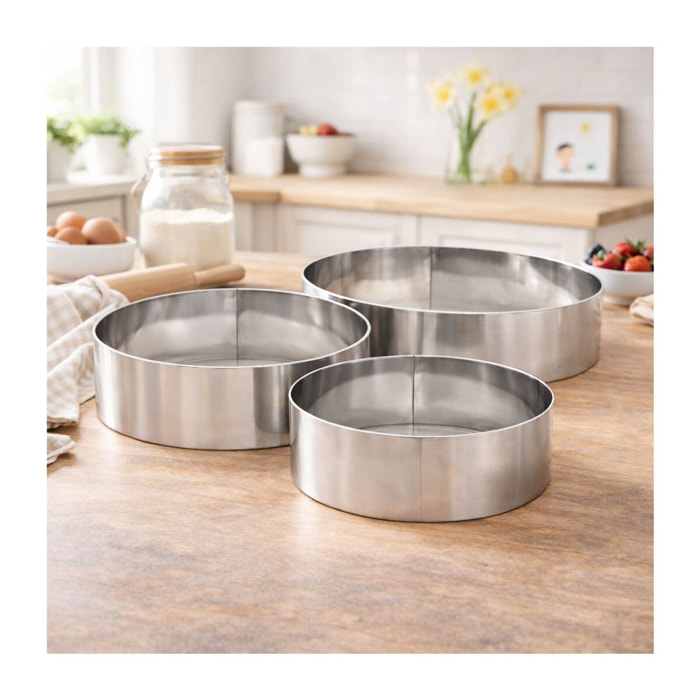 Cercle à pâtisserie, à gâteau et entremet, grand modèle