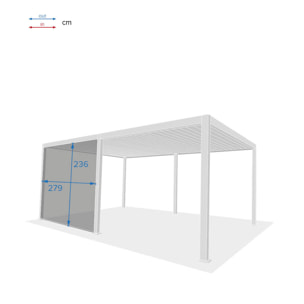 Store pour pergola bioclimatique EVORA Gris clair