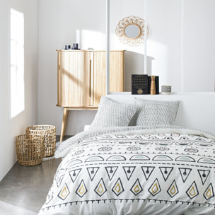 Parure Housse De Couette Réversible. 3pcs 100% coton 57fils Sunshine 4.57