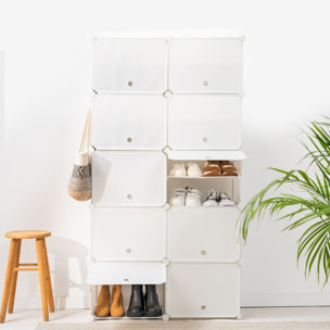 Scarpiera Modulare Portatile InnovaGoods Bianco - 20 paia