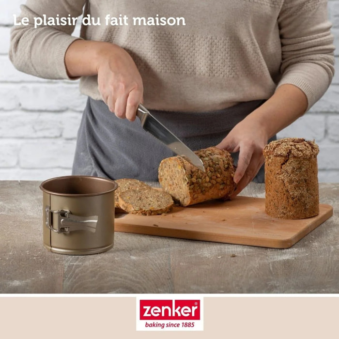 Set de 4 ustensiles de pâtisserie moule à gâteaux bols et spatule Zenker Mojave Gold