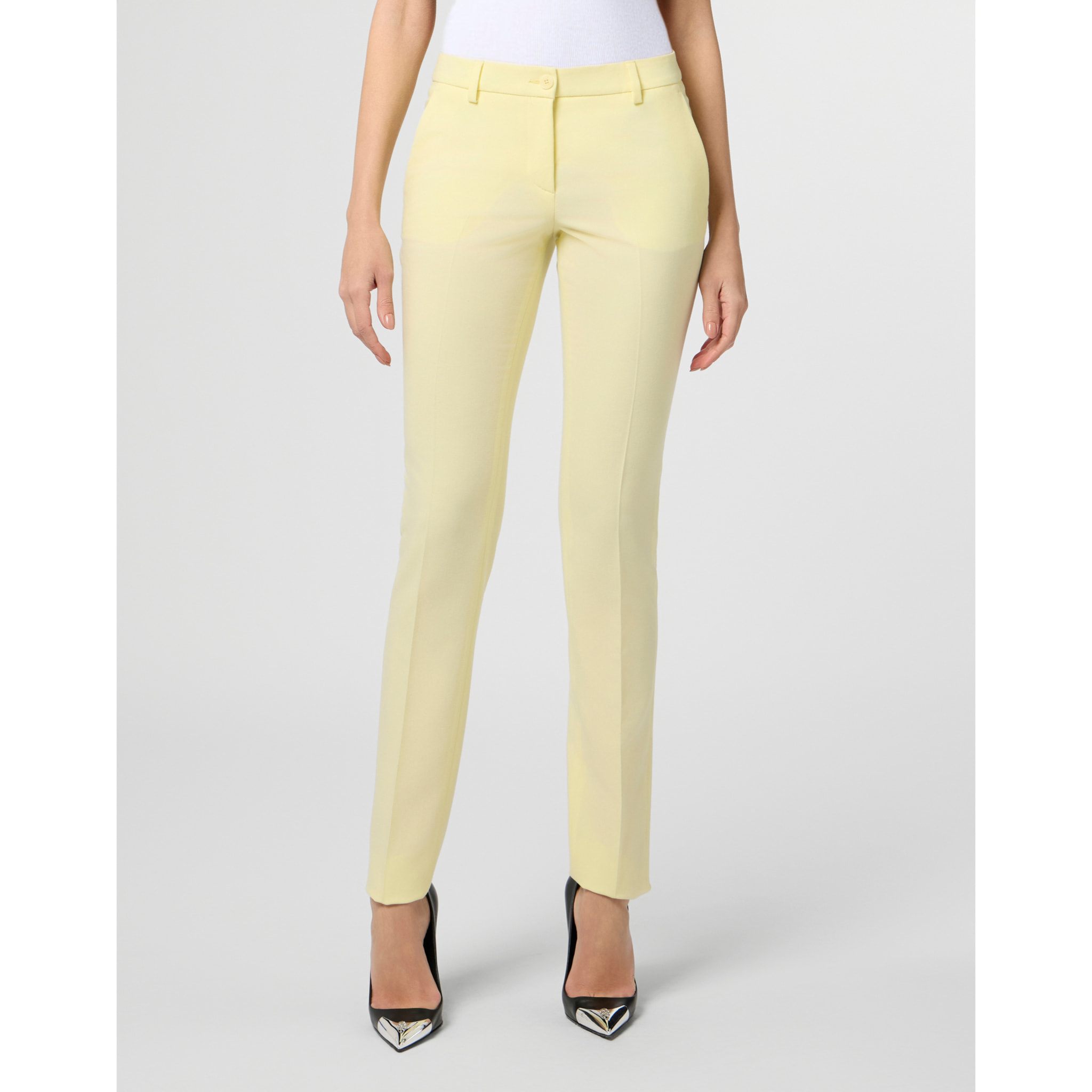 PHILIPP PLEIN Wool Office Trousers Regular Waist