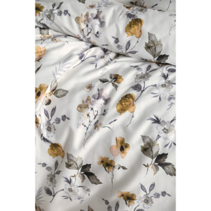 Housse de couette + taie(s) oreiller satin de coton "Septembre"