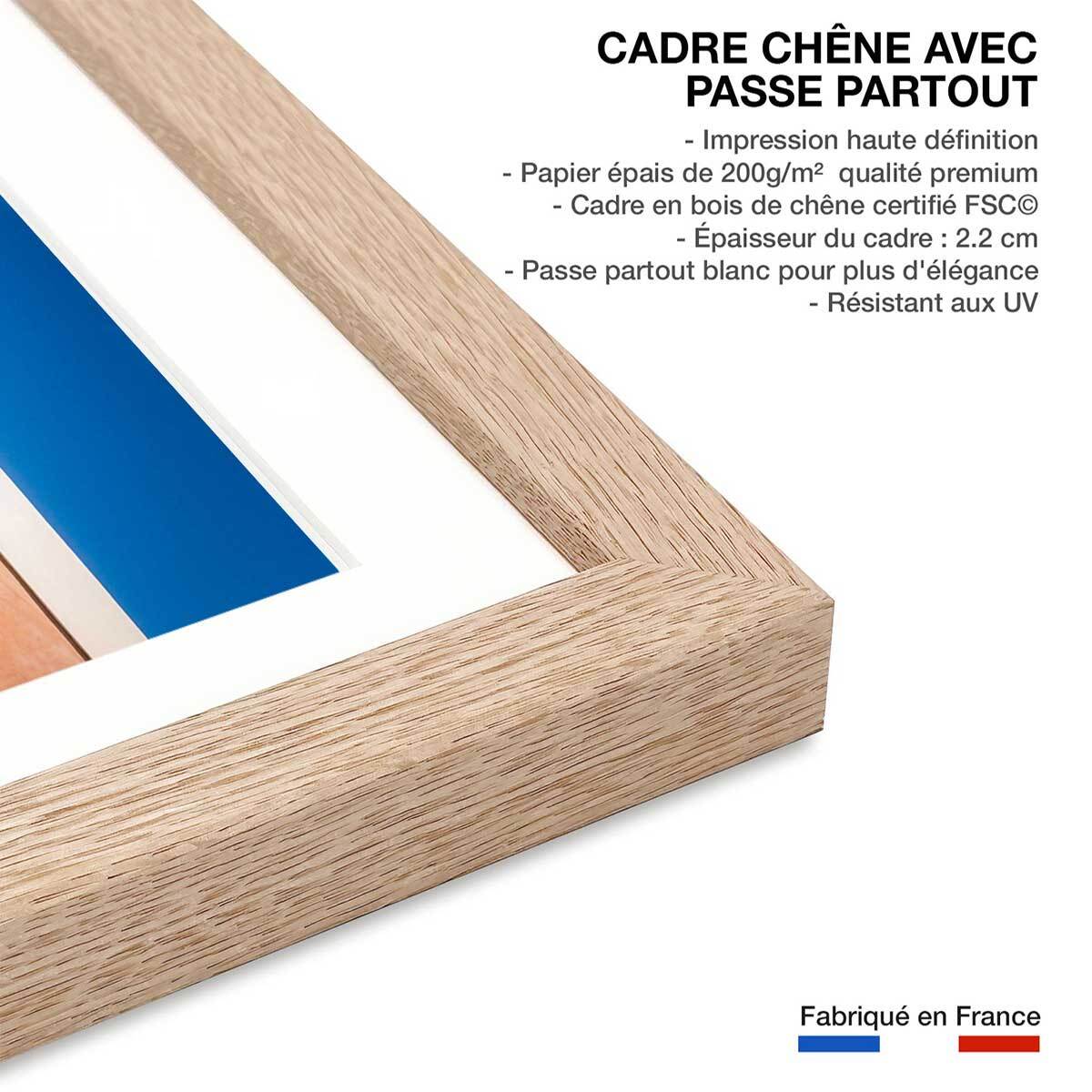 Poster terracotta house Affiche sous cadre bois
