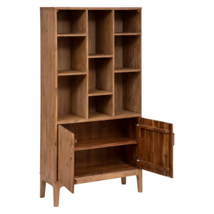 Bibliothèque "Sabor" - 2 portes - bois d'acacia - 190 cm