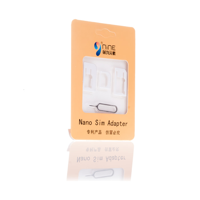 DAM ADATTATORE SIM CARD 7x1x10 Cm. Colore bianco