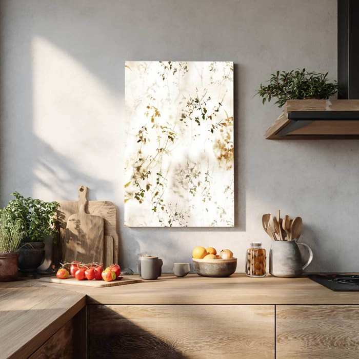 Tableau de fleurs séchées Feuillage Tableau alu Dibond