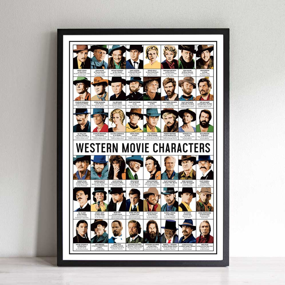 Affiche - Western Movie Characters - Olivier Bourdereau