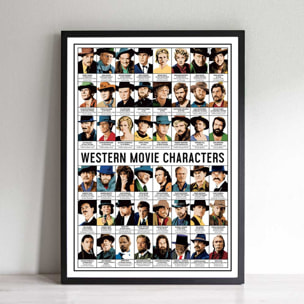 Affiche - Western Movie Characters - Olivier Bourdereau