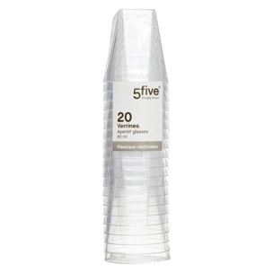 20 verrines facettes plastique