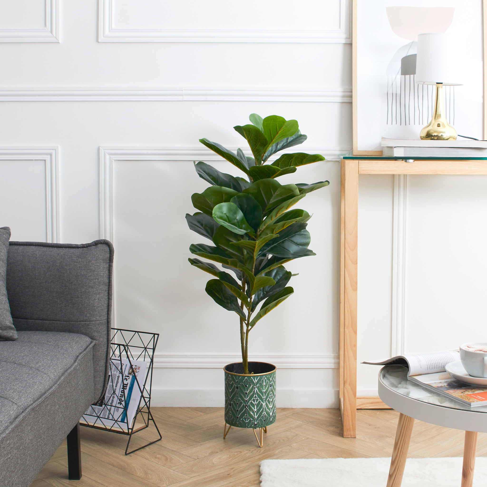 Plante Verte Artificielle En Pot 90cm