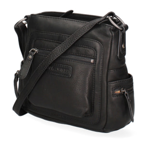 Borsa a tracolla da uomo In Vera pelle Made in Italy 23x21x10 cm