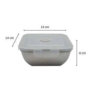 Lunch box en inox avec couvercle à clips Fackelmann Move