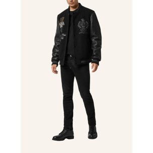 PHILIPP PLEIN Bomber de cuero TEDDY
