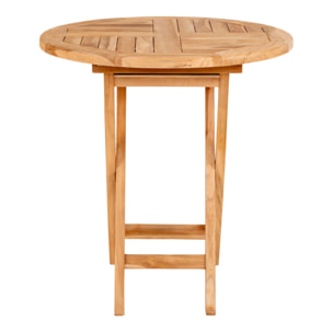 Tavolino da esterno Oviedo in teak naturale ø70x75 cm