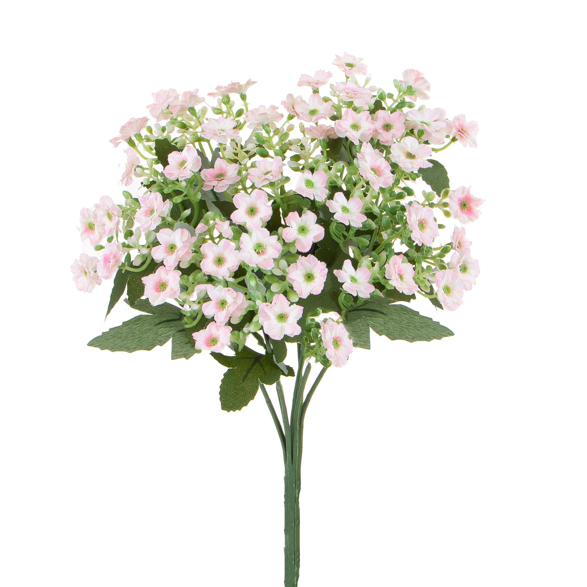 Bouquet Di Mini Calanchoe. Altezza 30 Cm - Pezzi 6 - 15X30X15cm - Colore: Rosa - Bianchi Dino - Fiori Artificiali