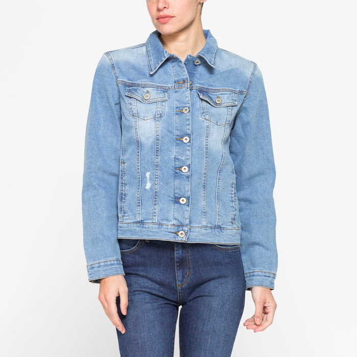 GIUBBINO IN DENIM BASIC STYLE