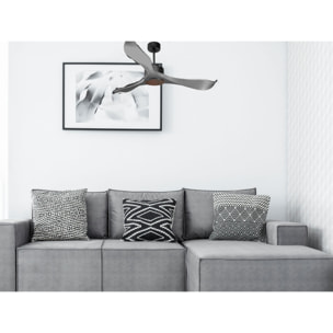 Ventilateur de plafond ø132 cm avec Wifi Réversible Hypersilence 40   W Noir
