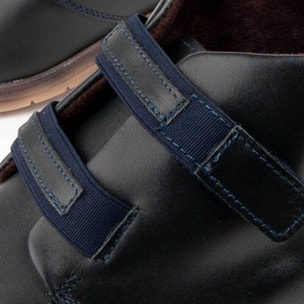 Botín De Cuña - Azul - Altura: 4 Cm