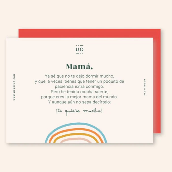 Postal "Mamá te quiero mucho"