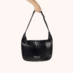 Bolso Hobo Minimalista en Poliamida Reciclada DEEP RECYCLED HOBO BLACK