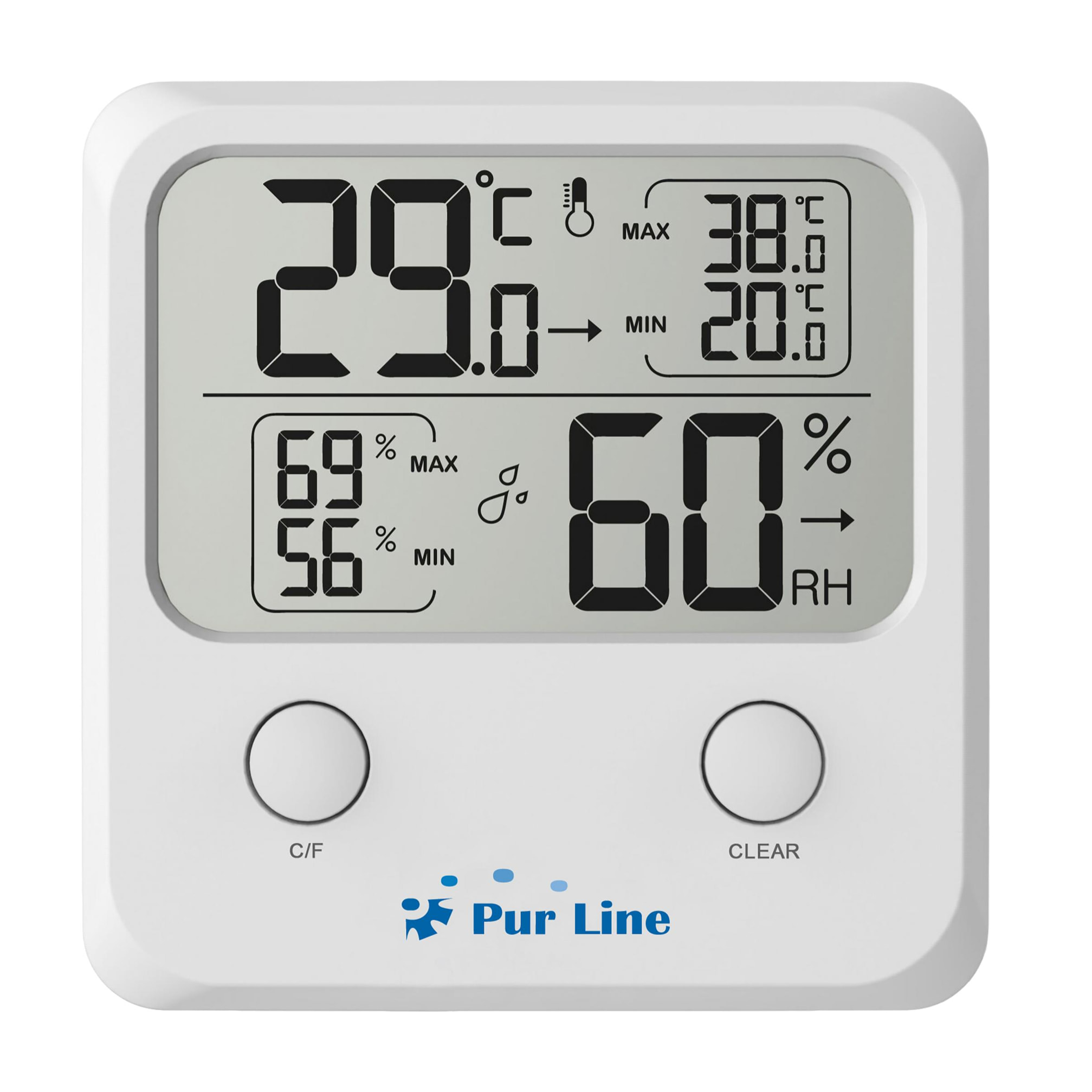 Estación meteorológica inalámbrica con indicador de temperatura y humedad WS01N PURLINE