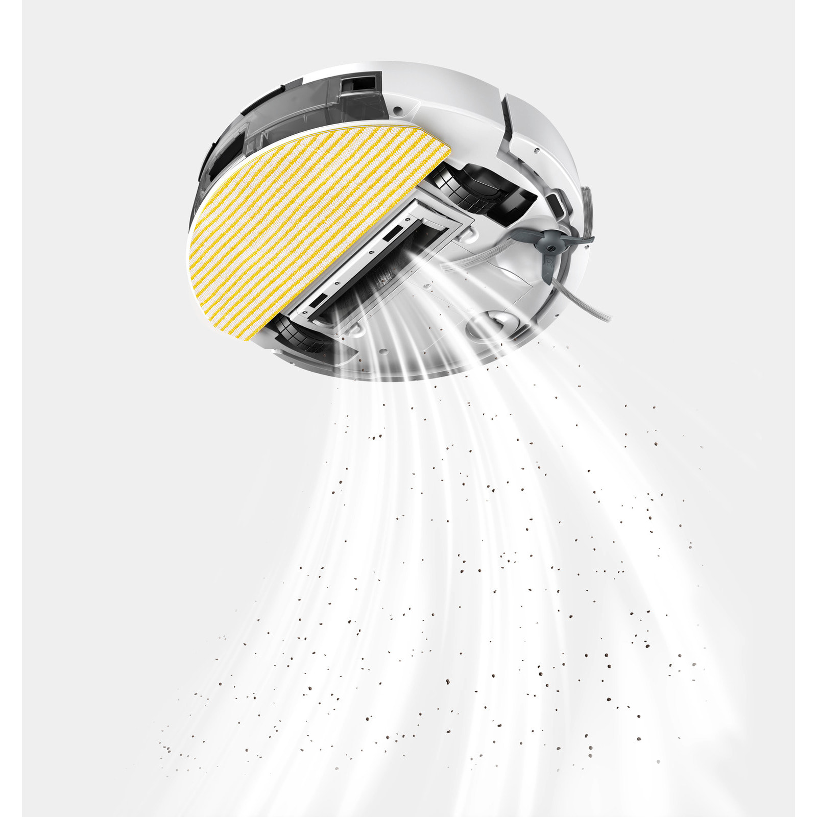 Aspirateur robot laveur KARCHER RVC 3 - 15000 PA - connecté - navigation lidar - 130 min