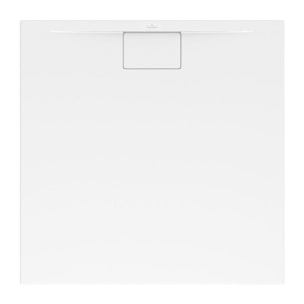 Receveur antidérapant Architectura Metalrim acrylique carré blanc