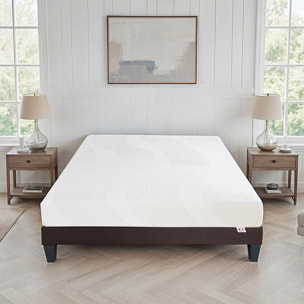 Matelas Paris, Soutien Ferme, 24 cm, Mémoire de Forme & Mousse Haute Densité, Fabrication Française, Déhoussable