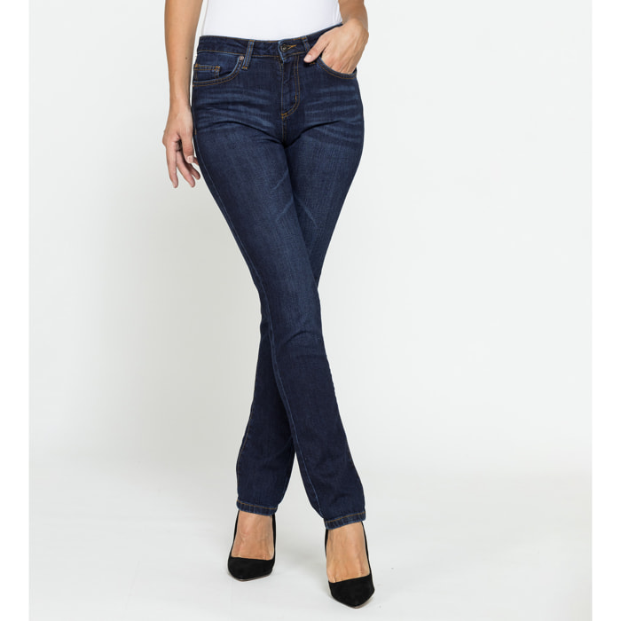 JEANS DONNA 5 tasche gamba dritta