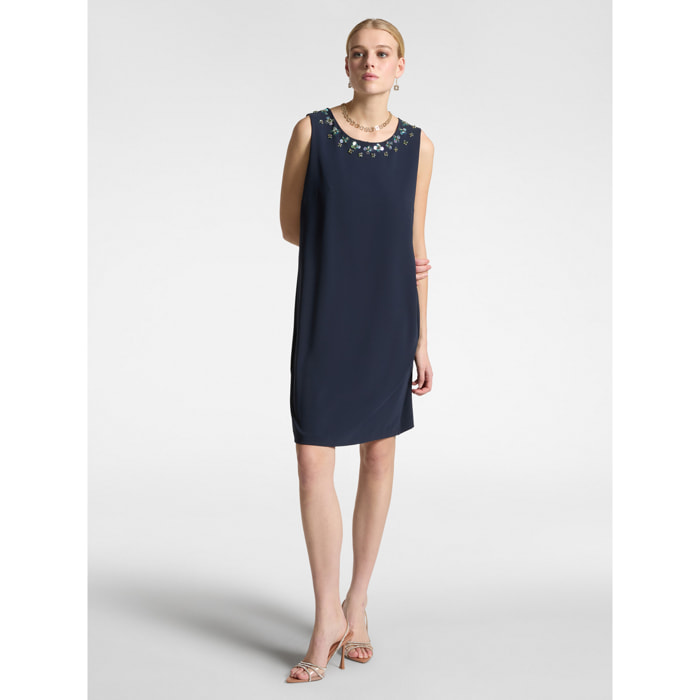 Elena Mirò - Abito elegante con ricamo - Blu