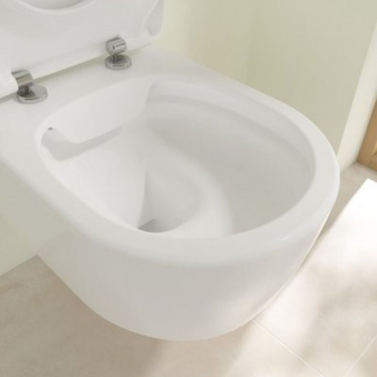 Cuvette WC suspendu Villeroy & Boch Avento + abattant frein de chute slim
