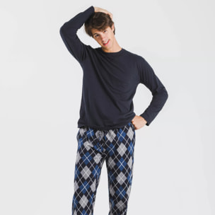Pijama hombre franela Roldan Azul Marino