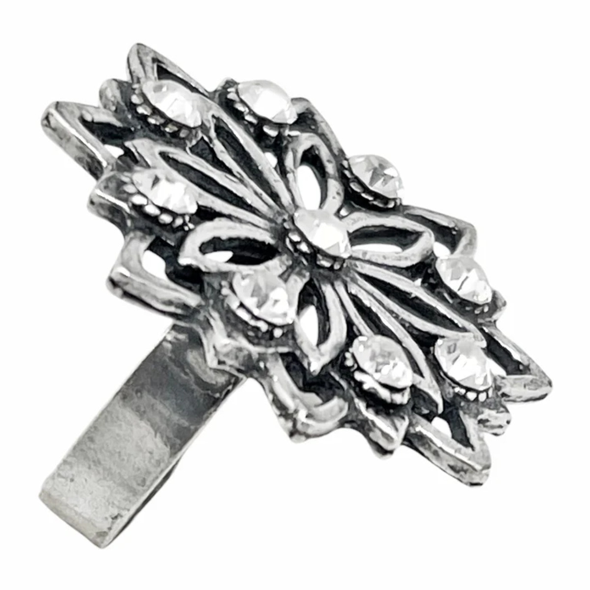 Anillo Carrusel en plata 10µm y cristal