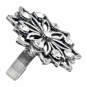 Anillo Carrusel en plata 10µm y cristal