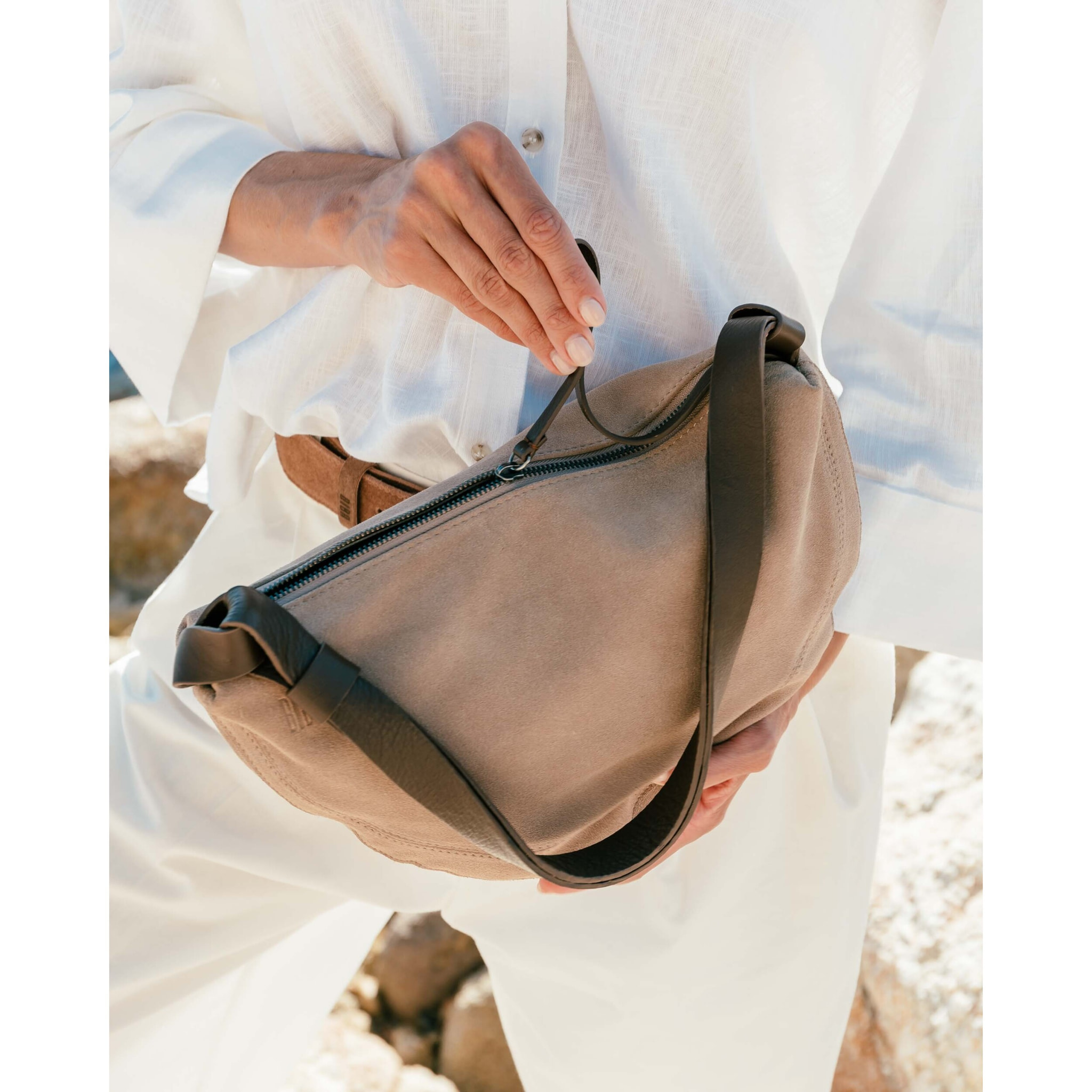 Bolso de hombro BIBA Beaver de piel