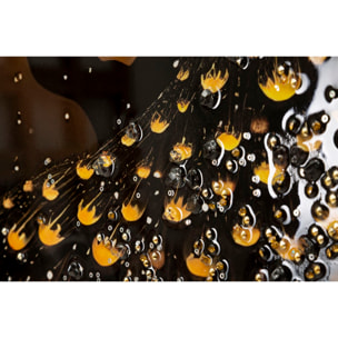 STAMPA DECORATA SU TELA LACCATA C/CORNICE 
PEACOCK CM 70X4
X100