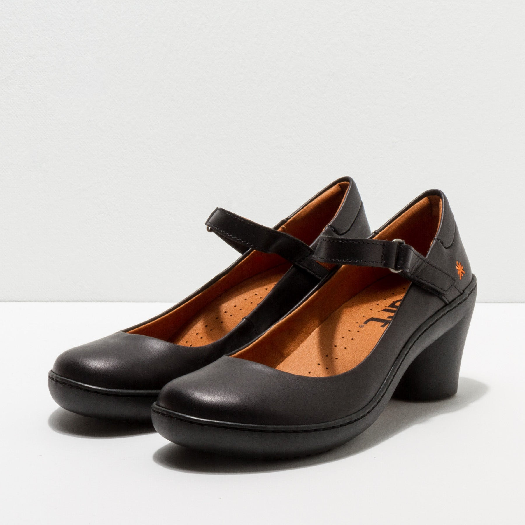 Zapatos con tacón 1440 GRASS WAXED BLACK/ ALFAMA color Black