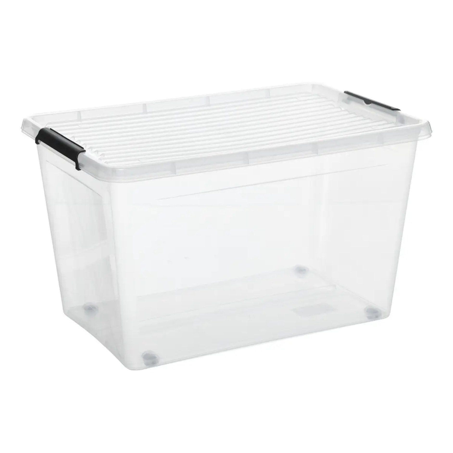 Boîte de rangement Clip'N Box rectangulaire 60L transparent