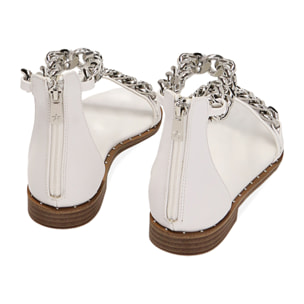 Sandalias blancas de maxicadena