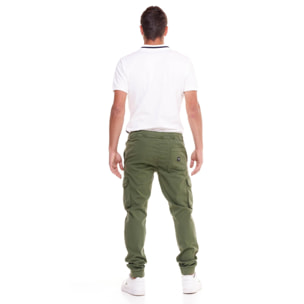 Pantaloni cargo con polsino elastico da uomo Minimal