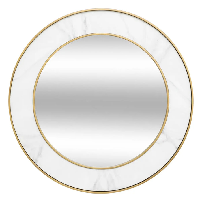 Miroir "Alisha" blanc D74cm