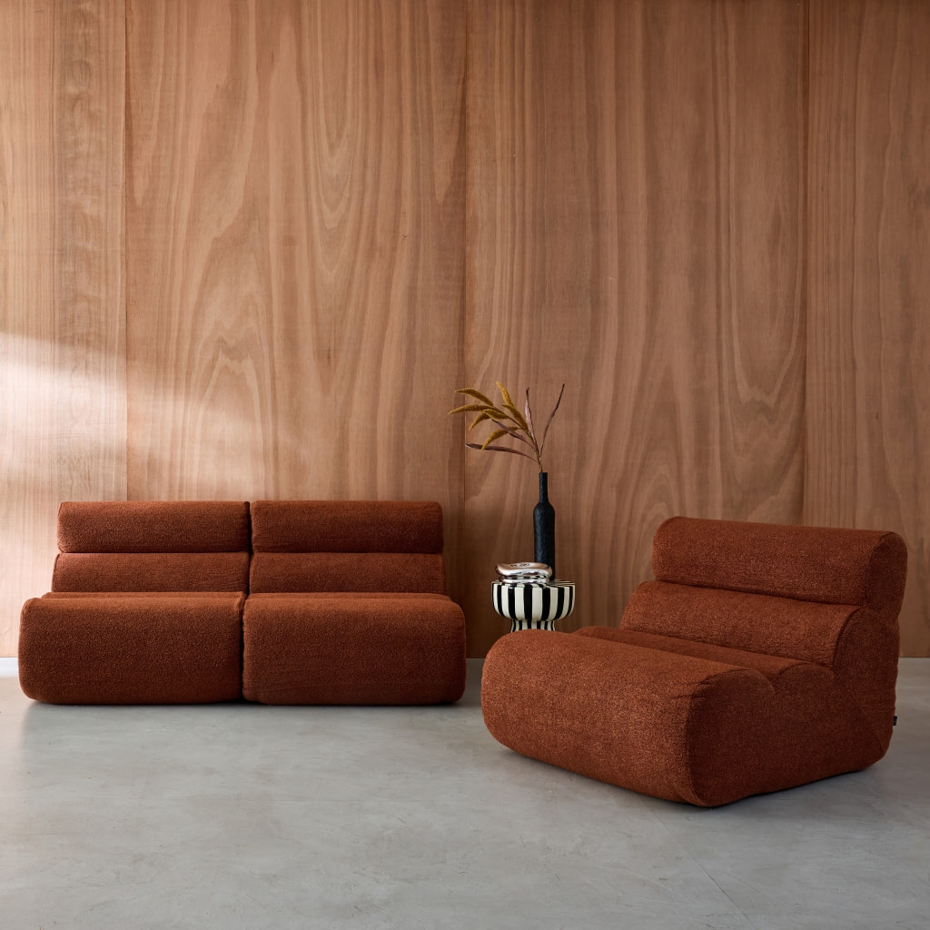 Chauffeuse bouclette texturée 1 place (lot de 3) NOVA