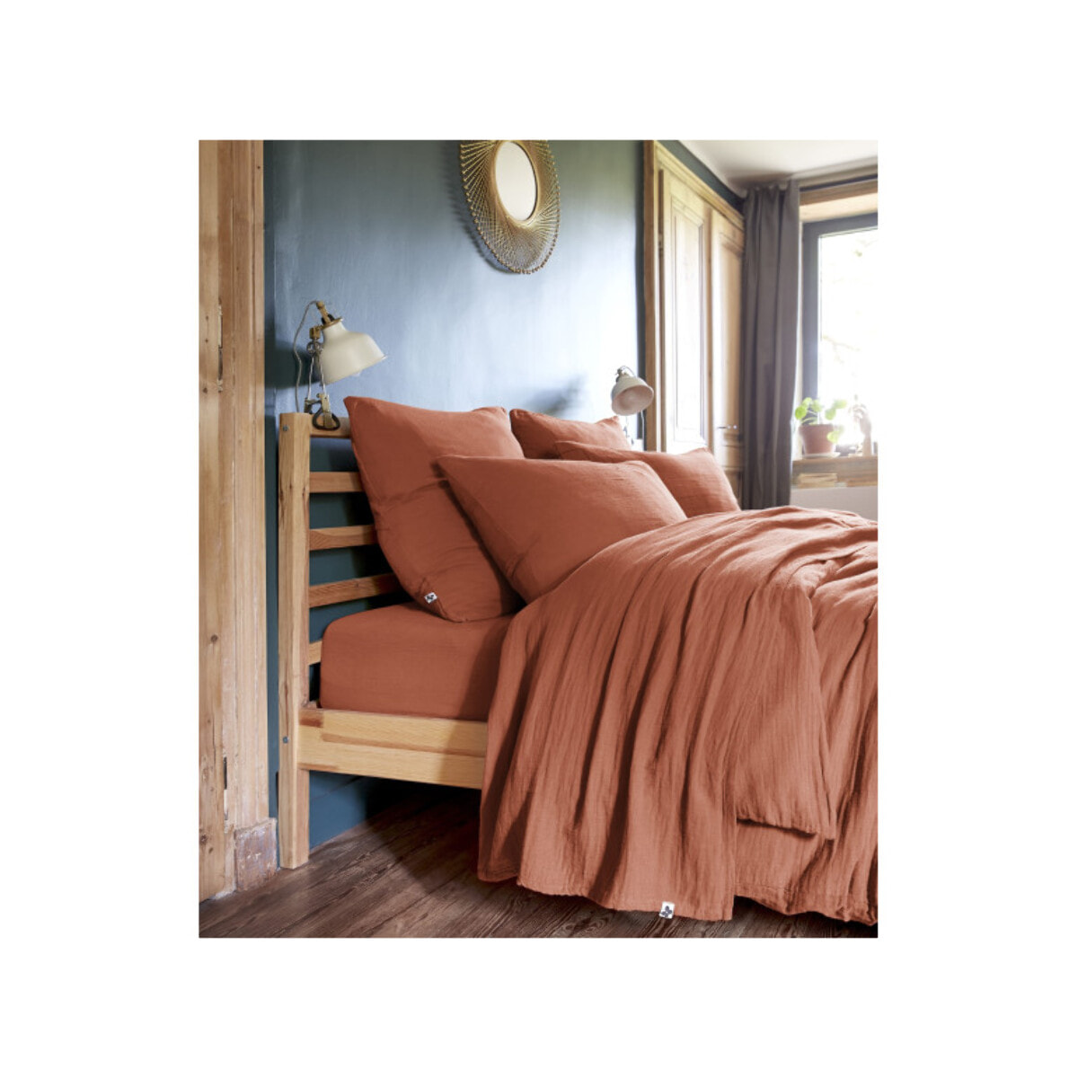 Housse de couette en gaze de coton 240 x 260 cm - 10 coloris - GAIA