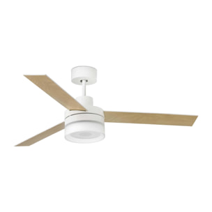 ICE L LED SPEAKER Ventilatore a soffitto bianco/acero per lengo con altoparlante