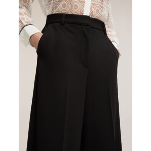Motivi - Pantalones palazzo de tejido crepé - Negro