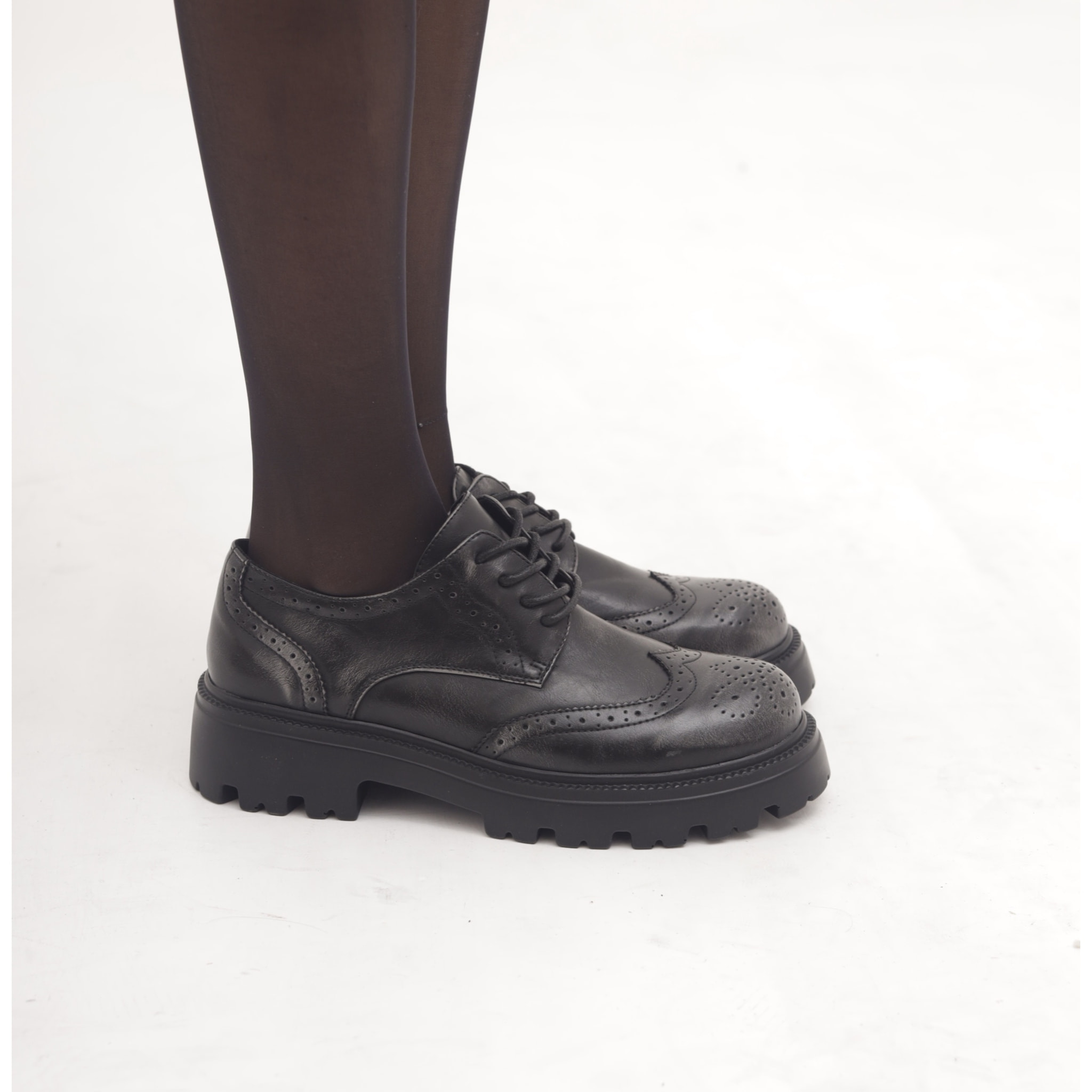 OXFORD SUOLA ALTA NERO