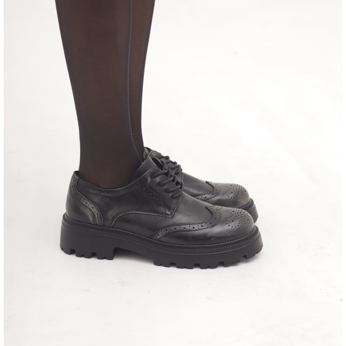 OXFORD SUOLA ALTA NERO
